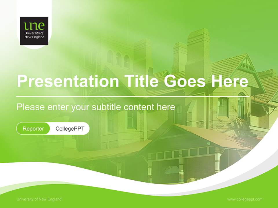 University of New England Lecture Sharing and Networking Event PPT Template4:3 ratio PPT effect preview image4