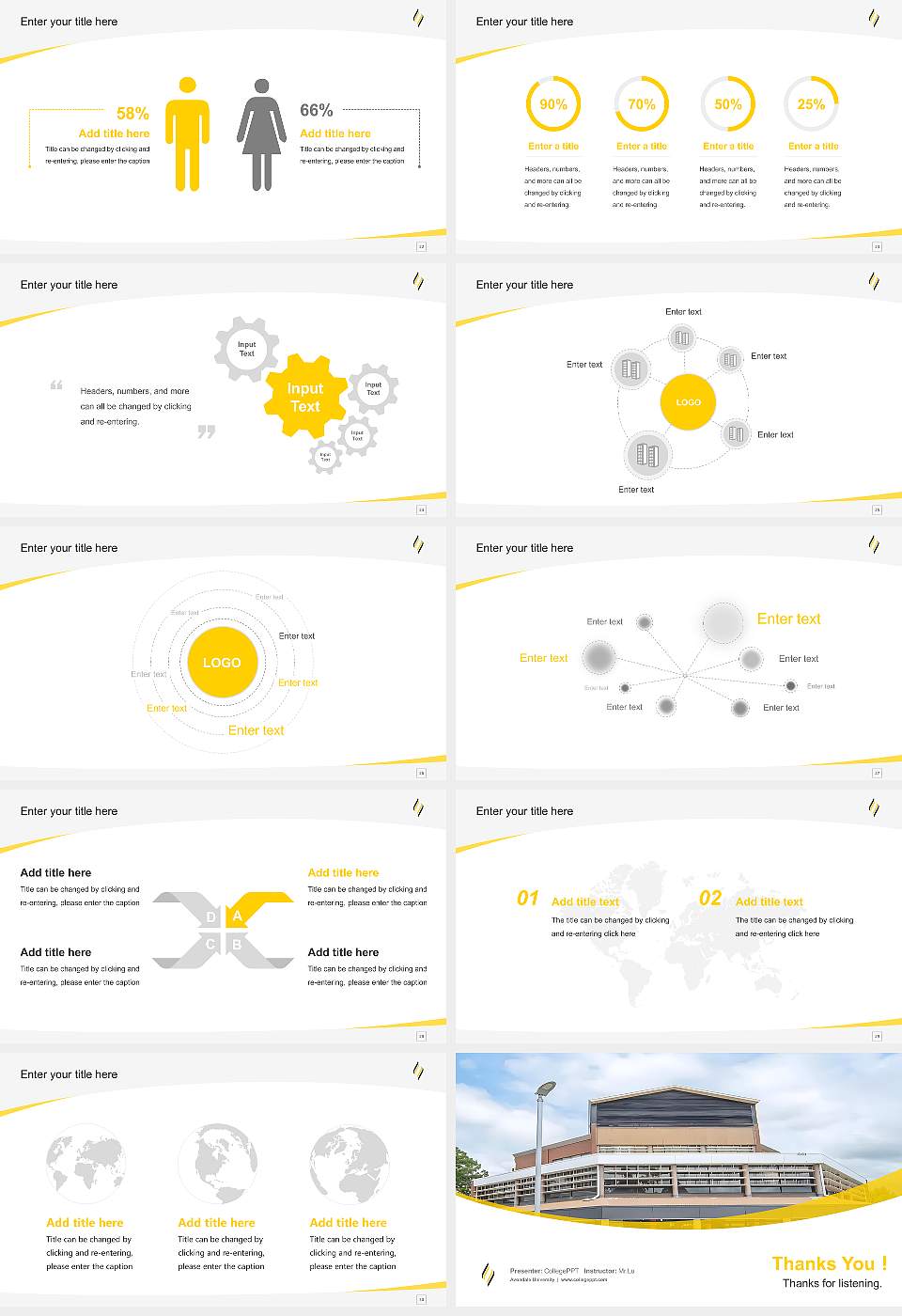 Avondale University Course/Courseware Creation PPT Template16:9 ratio PPT effect preview image4