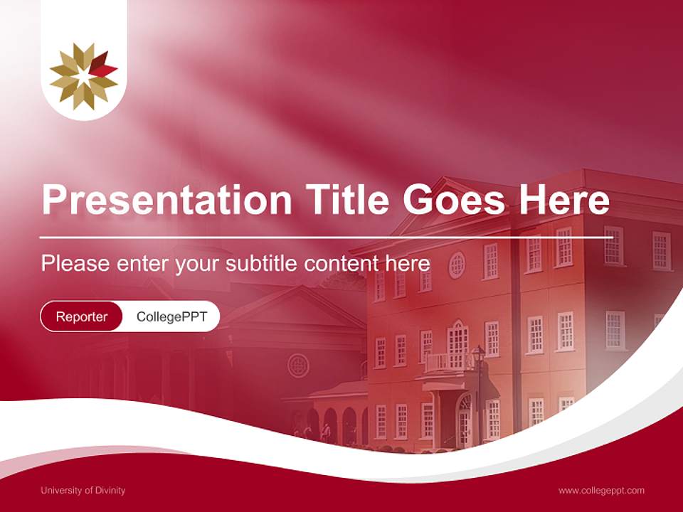 University of Divinity Lecture Sharing and Networking Event PPT Template4:3 ratio PPT effect preview image4