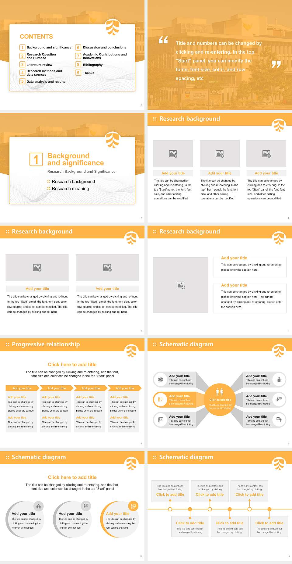 University of Southern Queensland Graduation Thesis Defense PPT Template4:3 ratio PPT effect preview image2