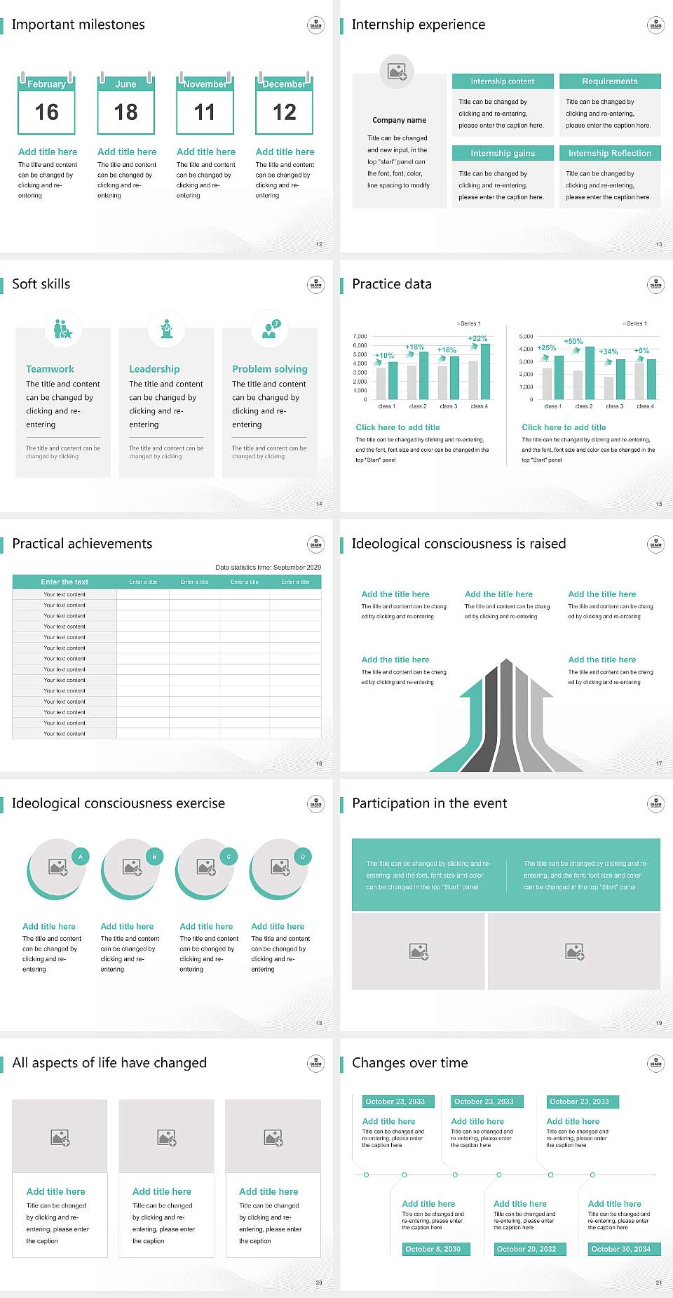 Deakin University National Scholarship Defense PPT Template4:3 ratio PPT effect preview image3
