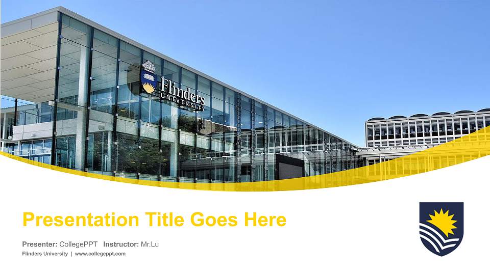 Flinders University Course/Courseware Creation PPT Template16:9 ratio PPT effect preview image