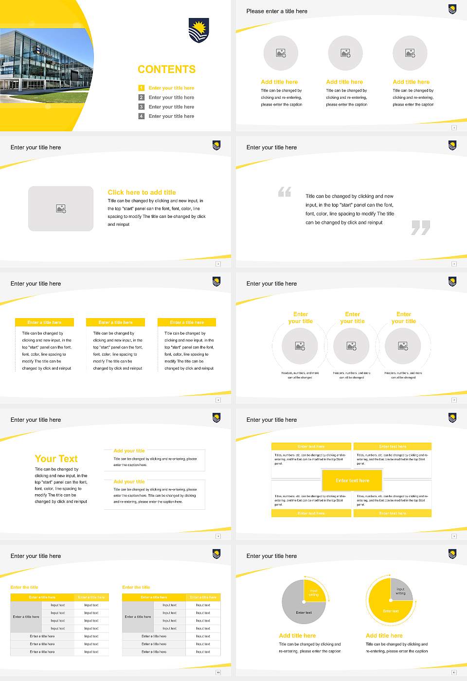 Flinders University Course/Courseware Creation PPT Template16:9 ratio PPT effect preview image2