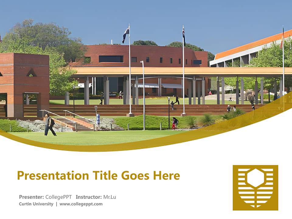 Curtin University Course/Courseware Creation PPT Template4:3 ratio PPT effect preview image5