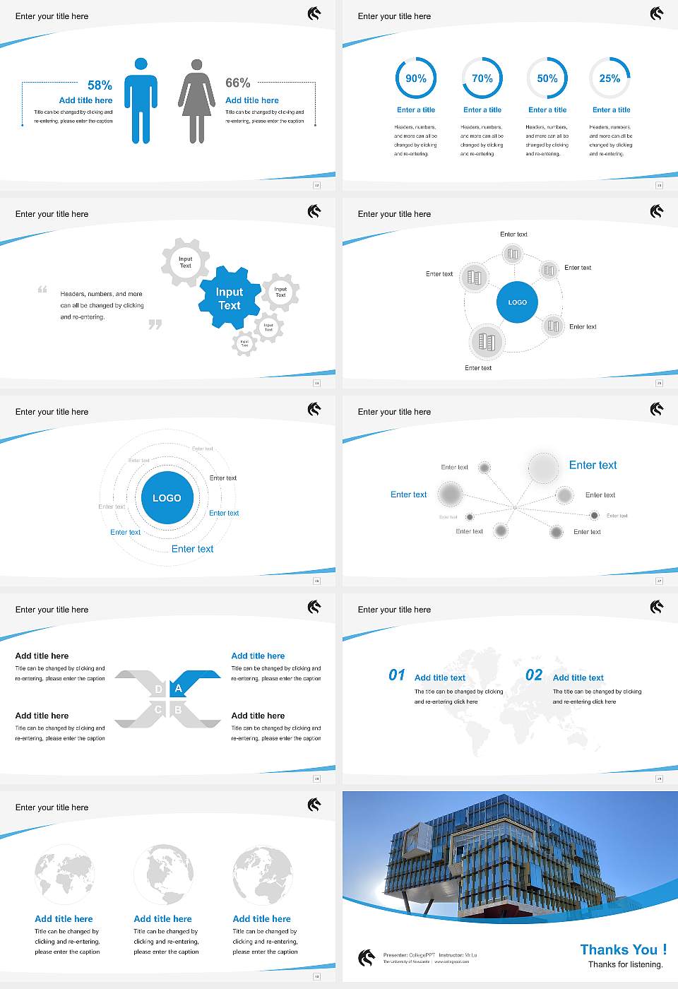 The University of Newcastle Course/Courseware Creation PPT Template16:9 ratio PPT effect preview image4
