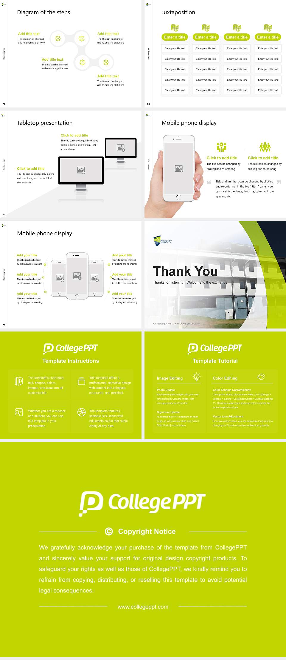 Central Queensland University Competition/Entrepreneurship Contest PPT Template4:3 ratio PPT effect preview image9