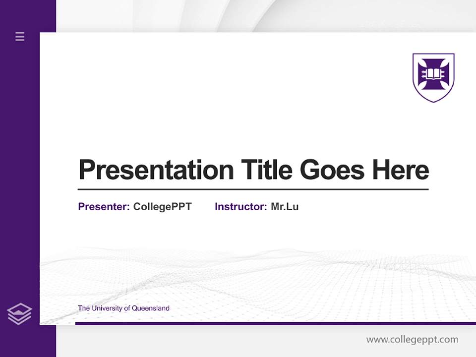 The University of Queensland Thesis Proposal/Graduation Defense PPT Template4:3 ratio PPT effect preview image5