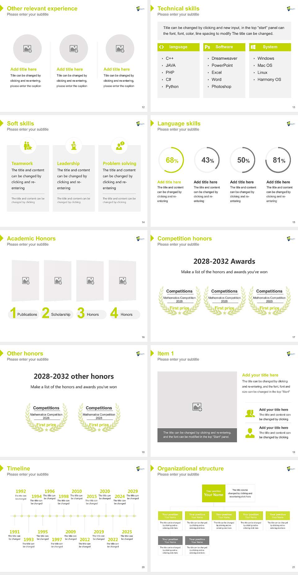 Central Queensland University Resume PPT Template4:3 ratio PPT effect preview image3