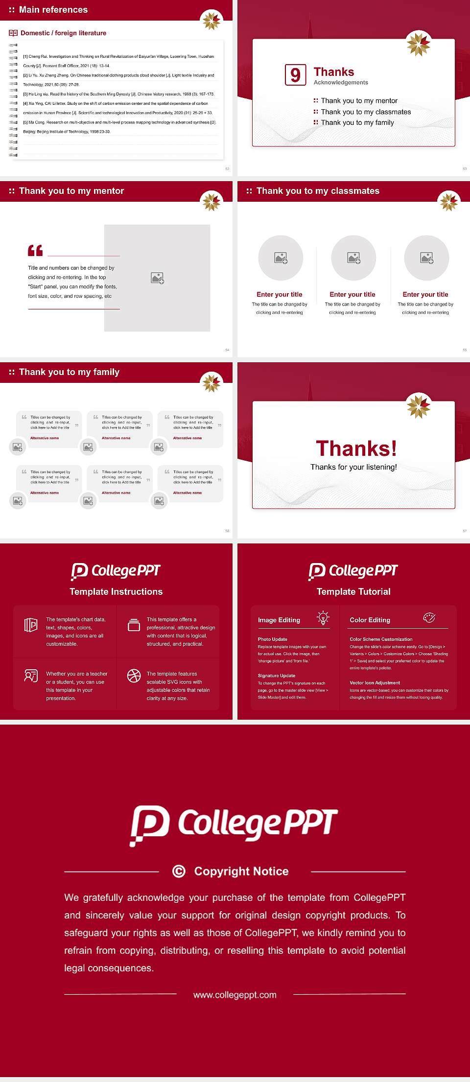 University of Divinity Graduation Thesis Defense PPT Template4:3 ratio PPT effect preview image7