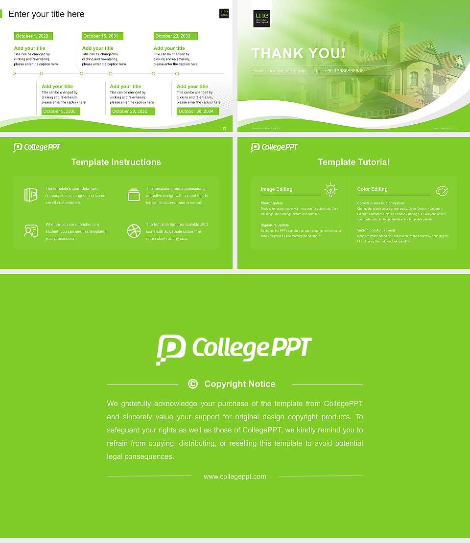 University of New England Lecture Sharing and Networking Event PPT Template16:9 ratio PPT effect preview image4