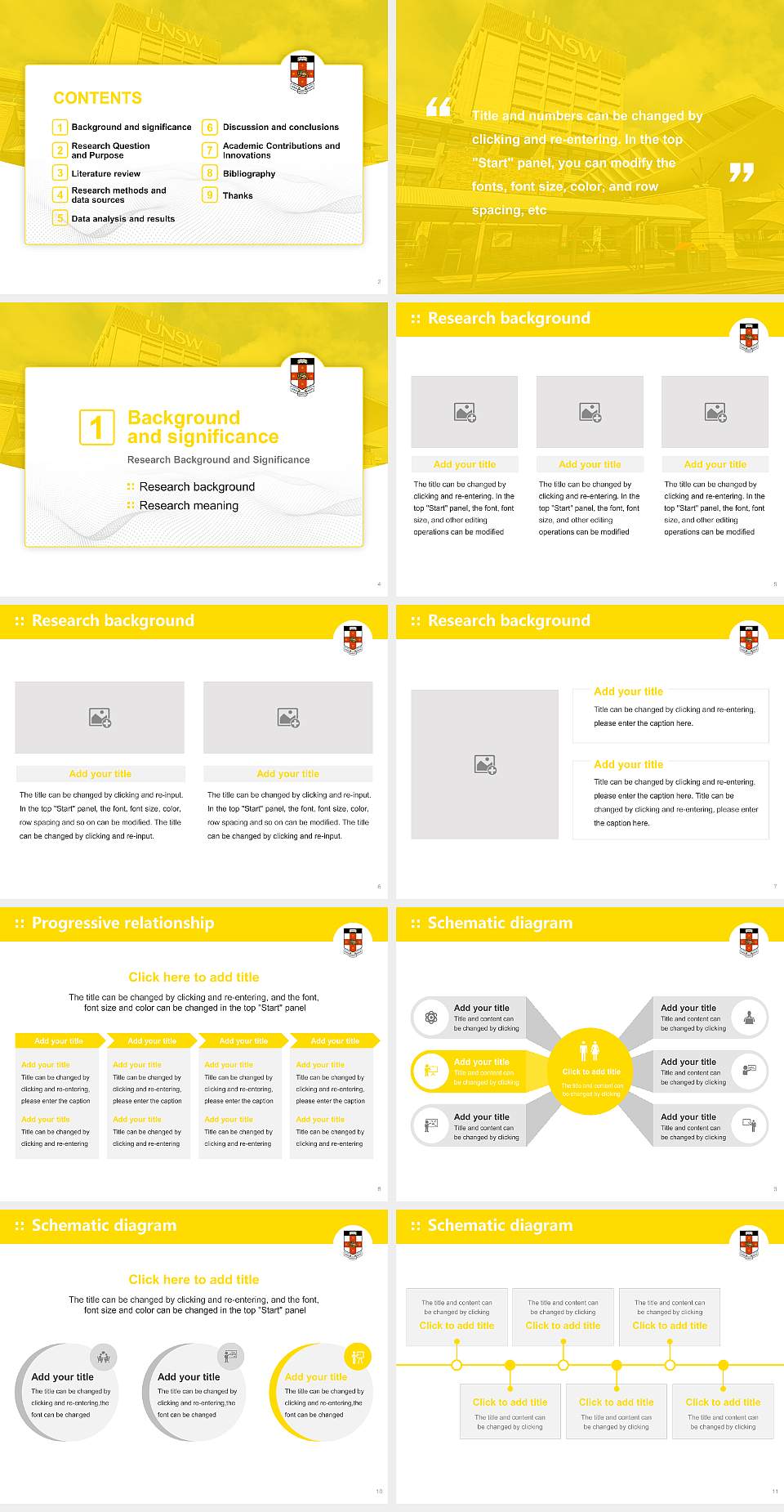 University of New South Wales Graduation Thesis Defense PPT Template4:3 ratio PPT effect preview image2