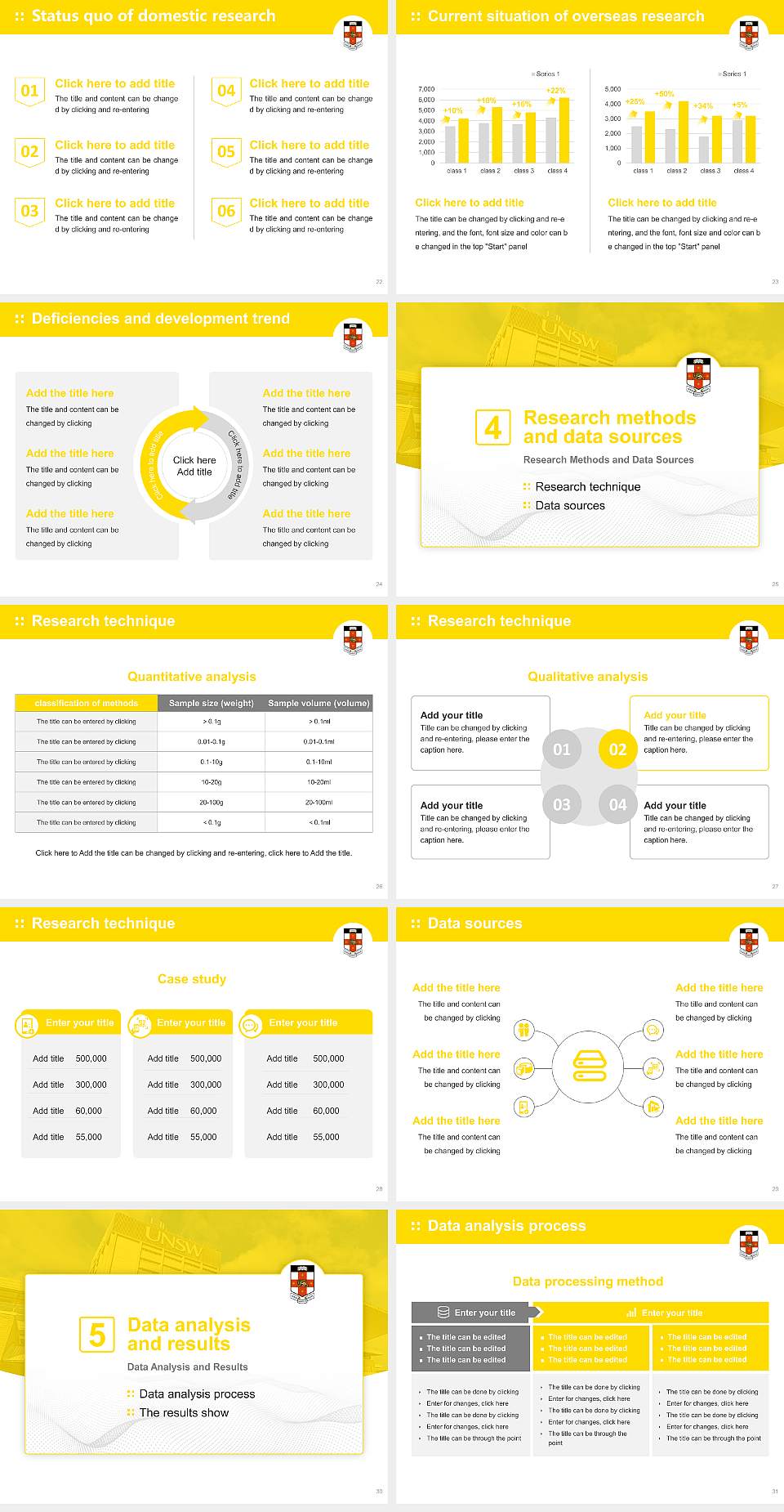 University of New South Wales Graduation Thesis Defense PPT Template4:3 ratio PPT effect preview image4
