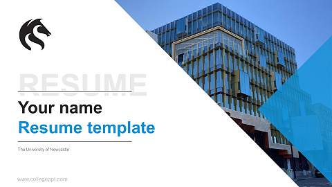 The University of Newcastle Resume PPT Template