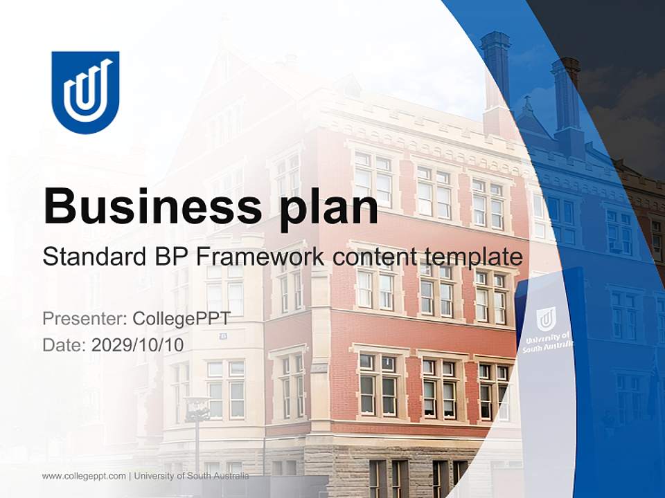 University of South Australia Competition/Entrepreneurship Contest PPT Template4:3 ratio PPT effect preview image9