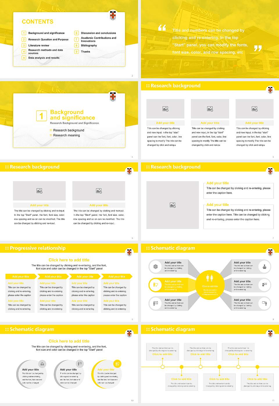 University of New South Wales Graduation Thesis Defense PPT Template16:9 ratio PPT effect preview image2
