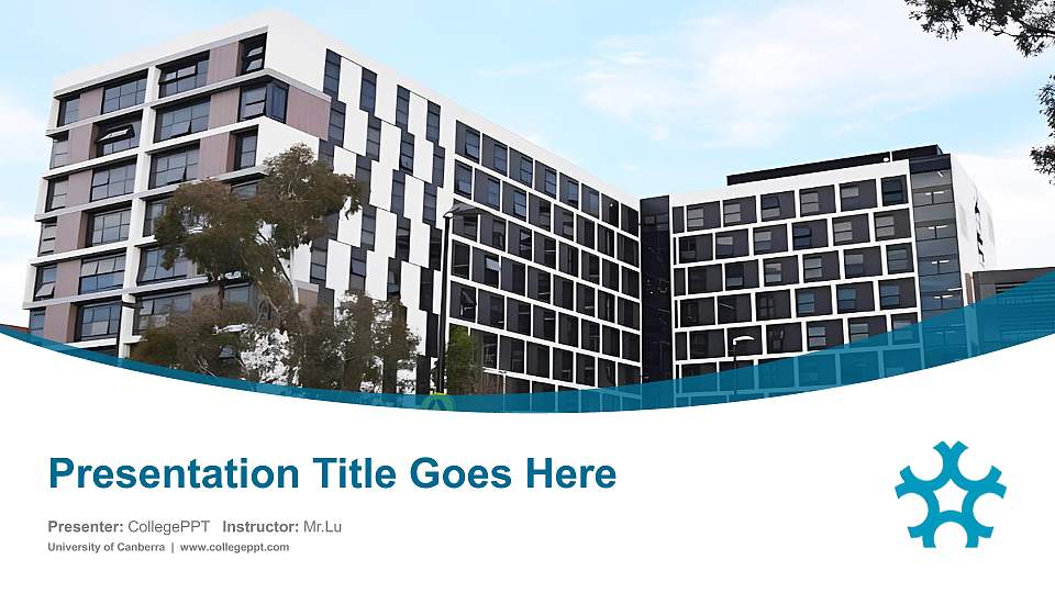 University of Canberra Course/Courseware Creation PPT Template16:9 ratio PPT effect preview image