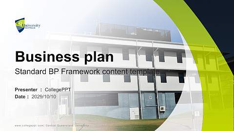 Central Queensland University Competition/Entrepreneurship Contest PPT Template