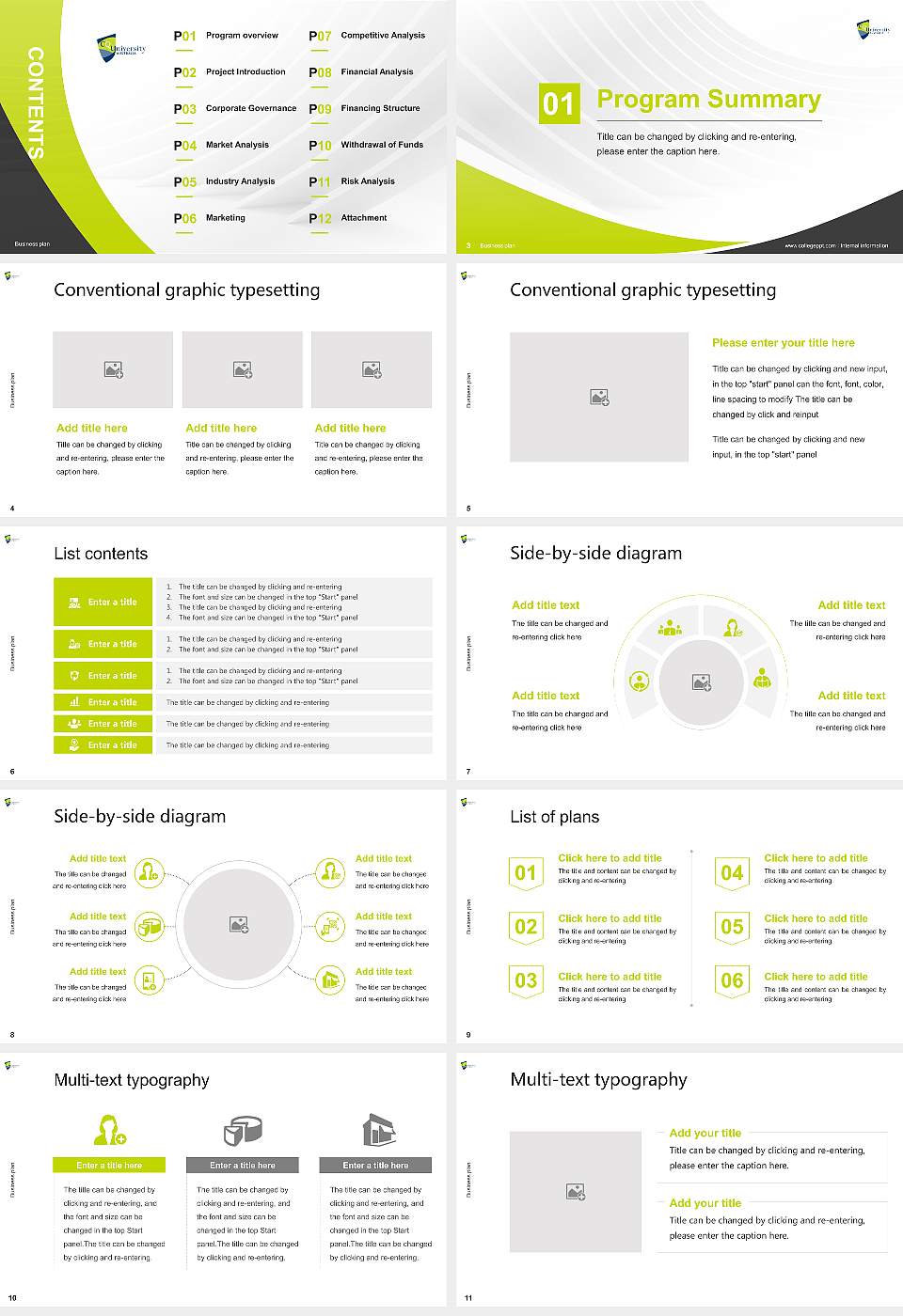 Central Queensland University Competition/Entrepreneurship Contest PPT Template16:9 ratio PPT effect preview image2