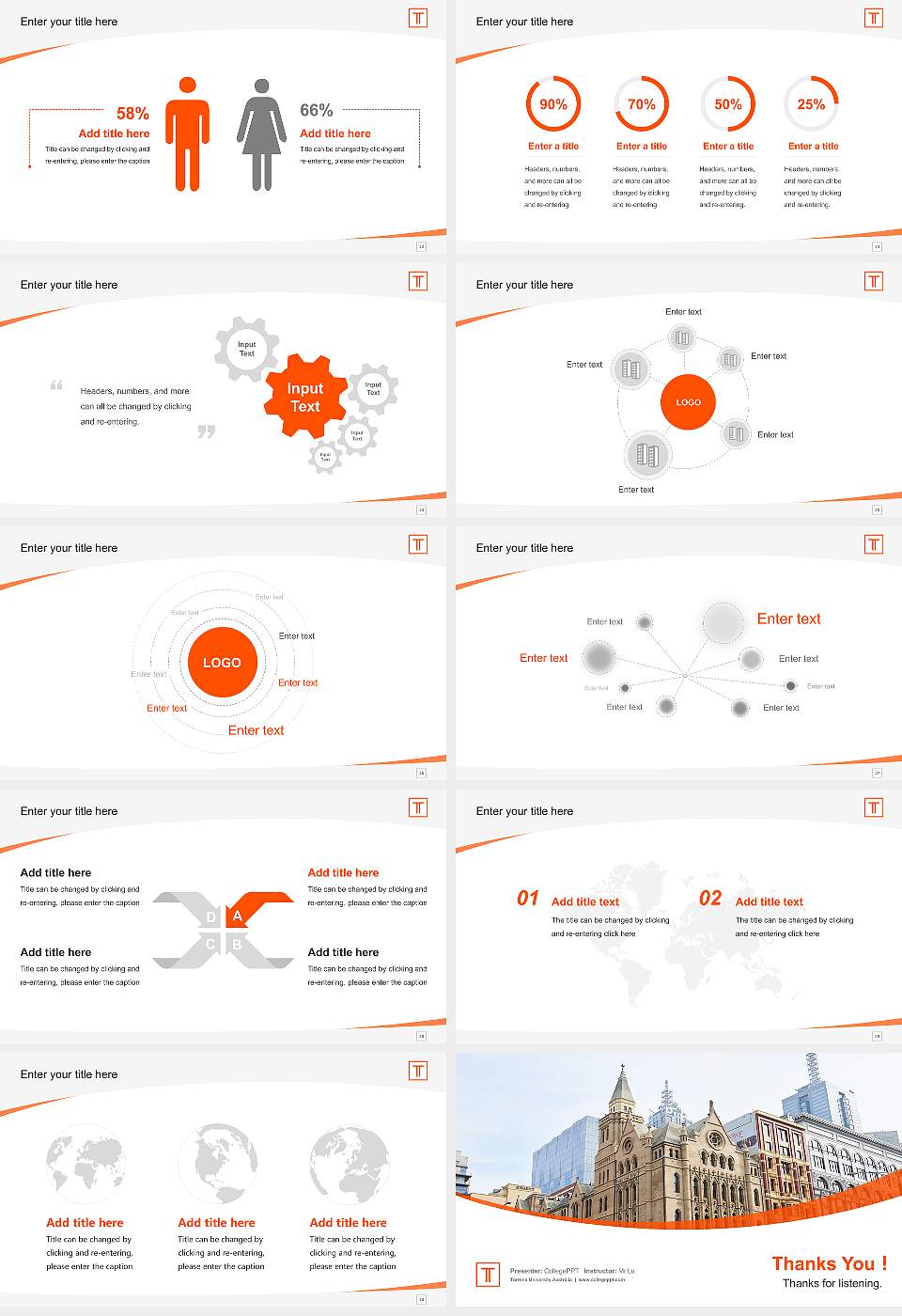 Torrens University Australia Course/Courseware Creation PPT Template16:9 ratio PPT effect preview image4