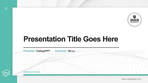 Deakin University Thesis Proposal/Graduation Defense PPT Template