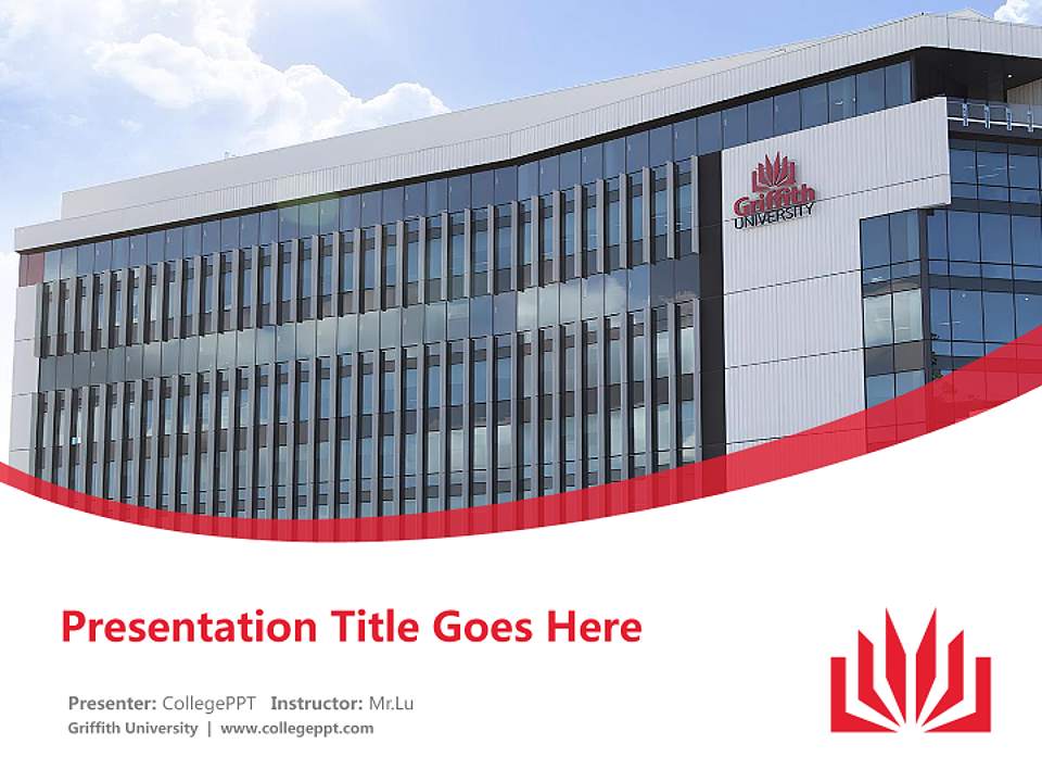 Griffith University Course/Courseware Creation PPT Template4:3 ratio PPT effect preview image5
