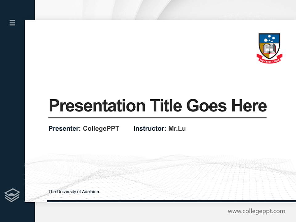 The University of Adelaide Thesis Proposal/Graduation Defense PPT Template4:3 ratio PPT effect preview image5