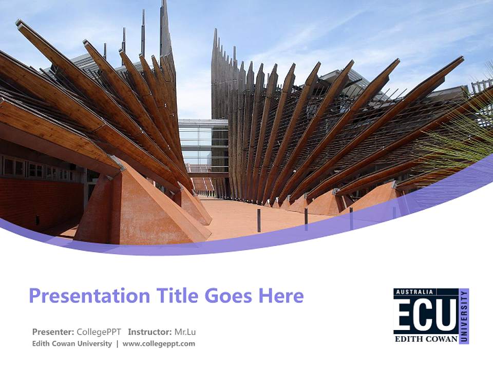 Edith Cowan University Course/Courseware Creation PPT Template4:3 ratio PPT effect preview image5