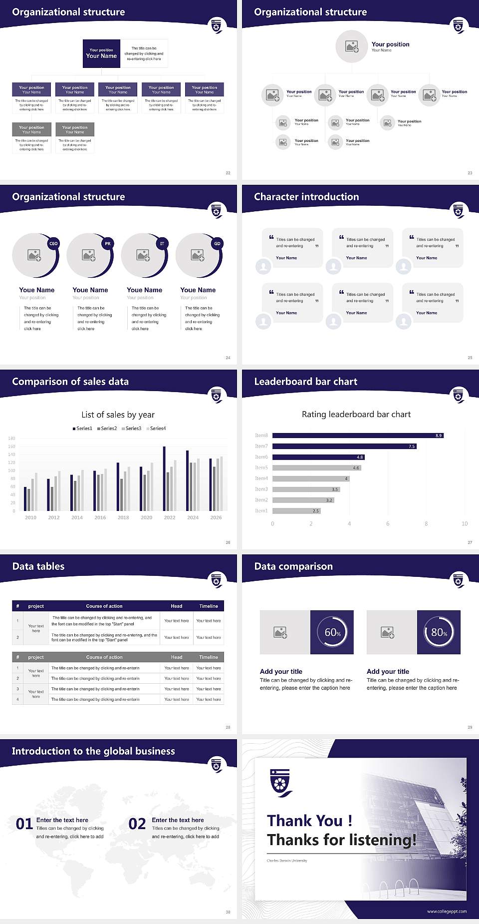 Charles Darwin University Academic Presentation/Research Findings Report PPT Template4:3 ratio PPT effect preview image4