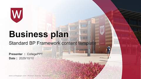 Western Sydney University Competition/Entrepreneurship Contest PPT Template
