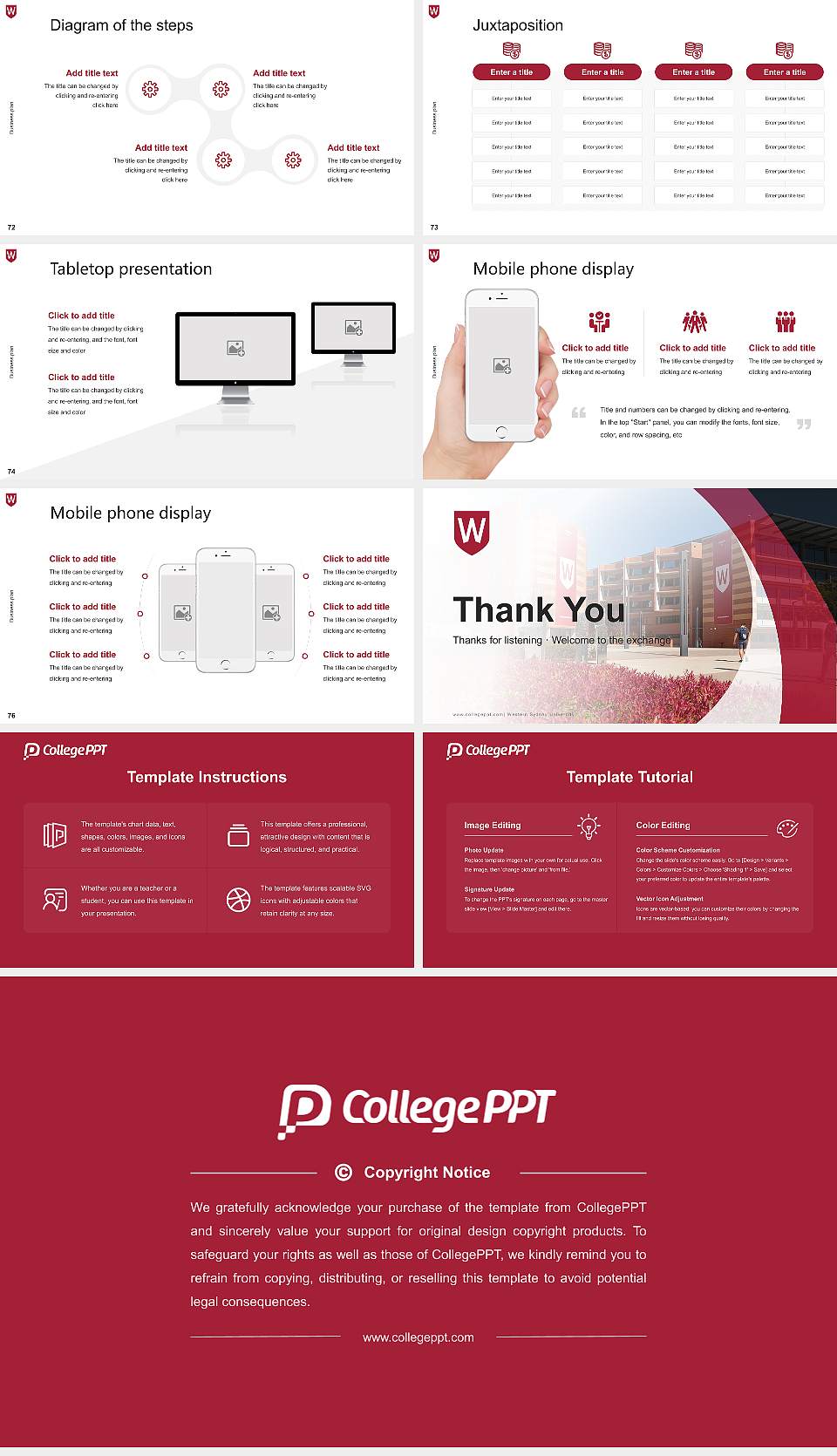 Western Sydney University Competition/Entrepreneurship Contest PPT Template16:9 ratio PPT effect preview image9