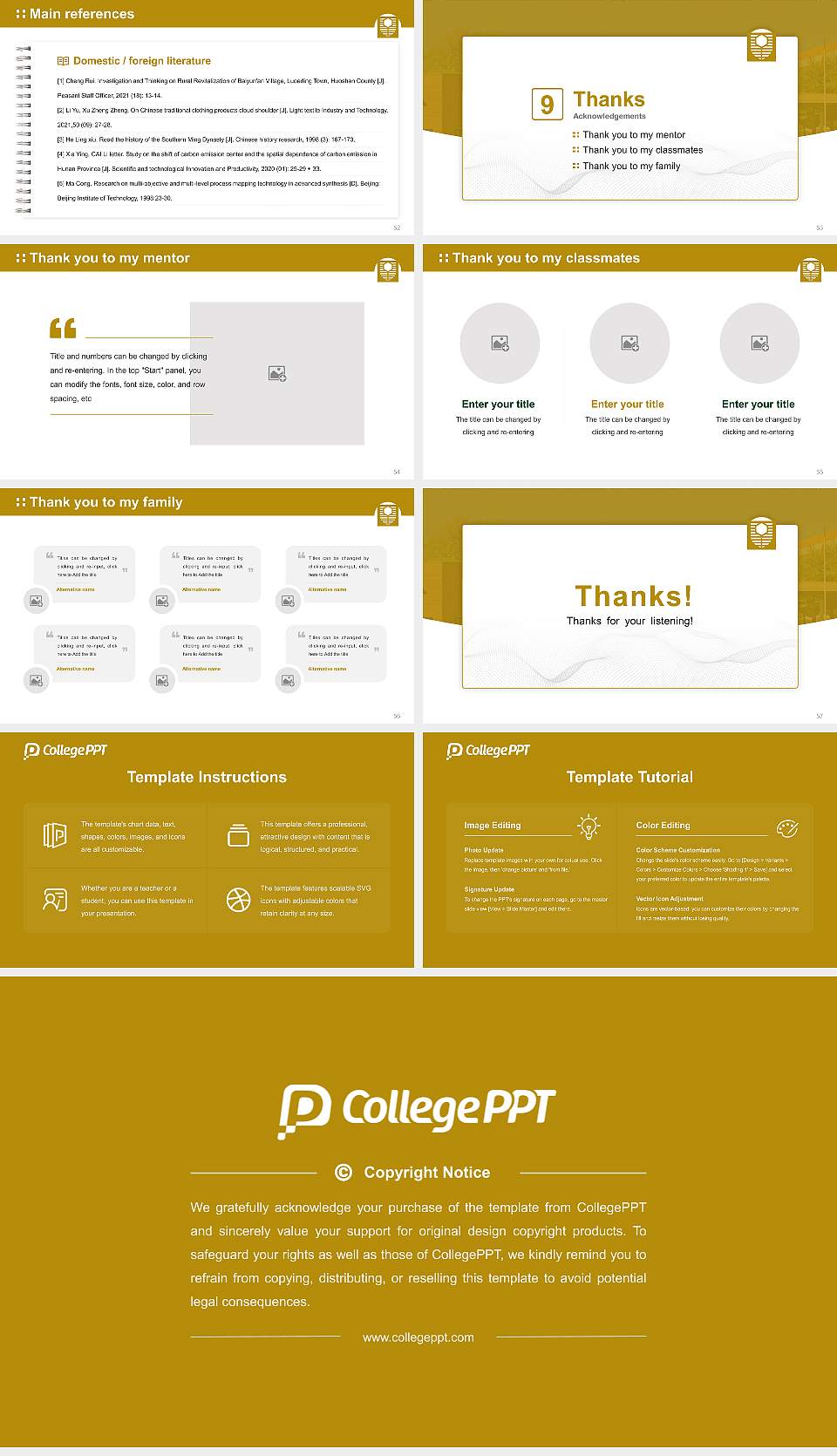 Curtin University Graduation Thesis Defense PPT Template16:9 ratio PPT effect preview image7