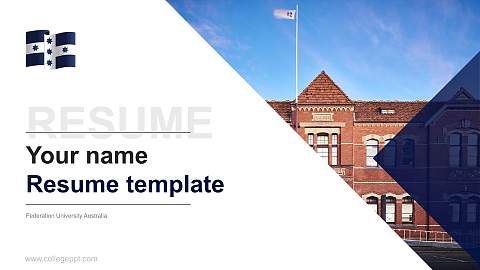 Federation University Australia Resume PPT Template