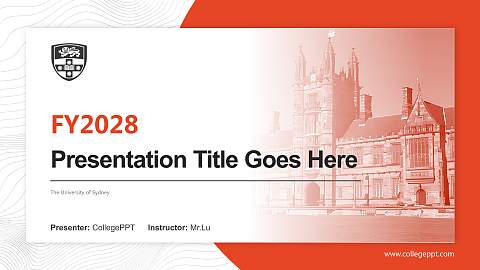 The University of Sydney Academic Presentation/Research Findings Report PPT Template