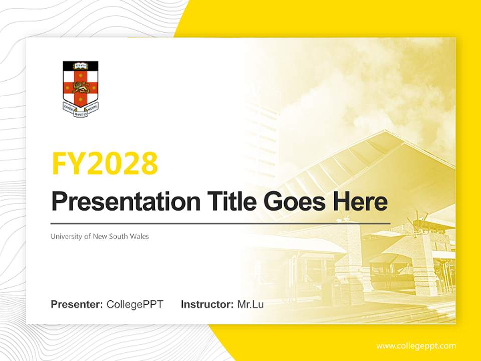 University of New South Wales Academic Presentation/Research Findings Report PPT Template4:3 ratio PPT effect preview image5