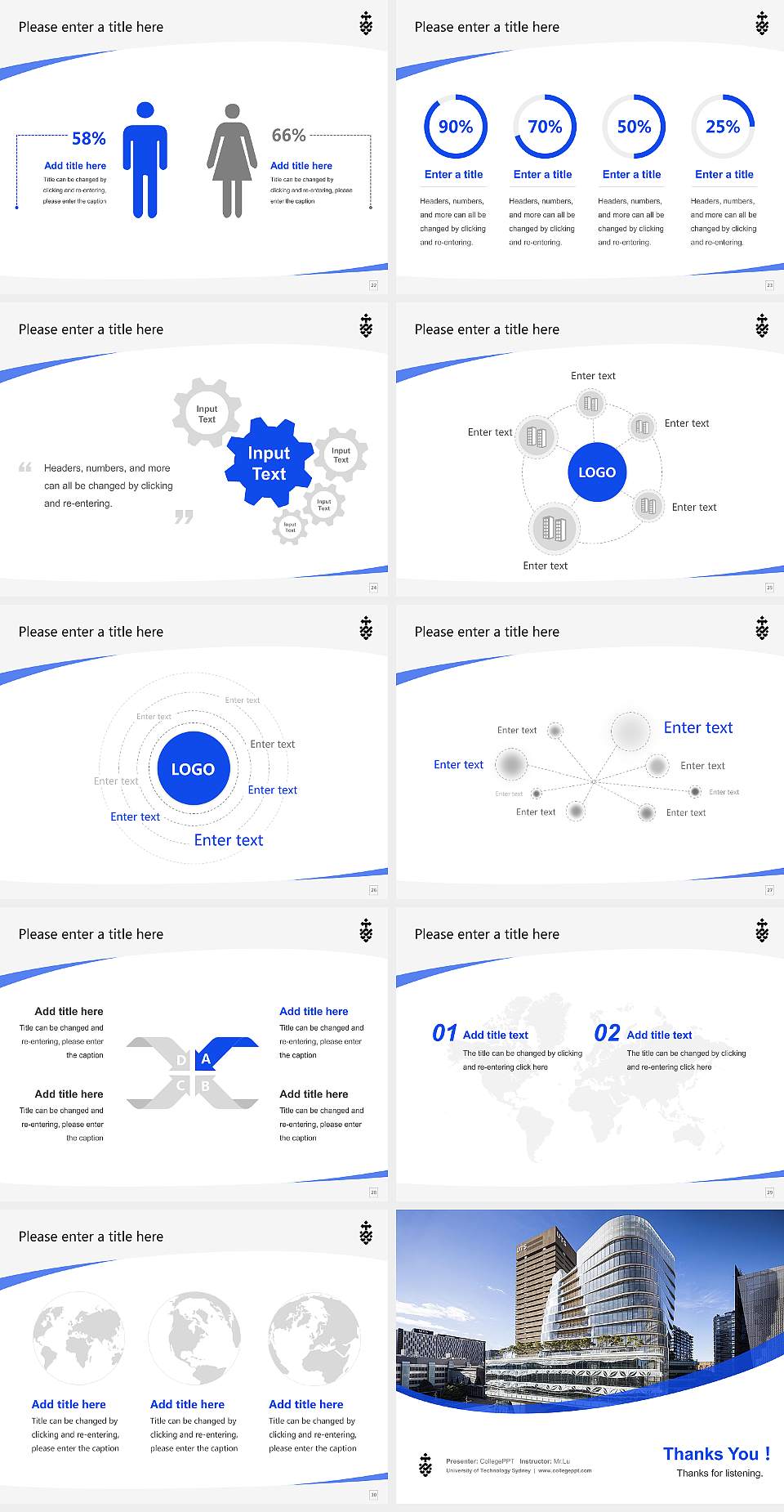 University of Technology Sydney Course/Courseware Creation PPT Template4:3 ratio PPT effect preview image4