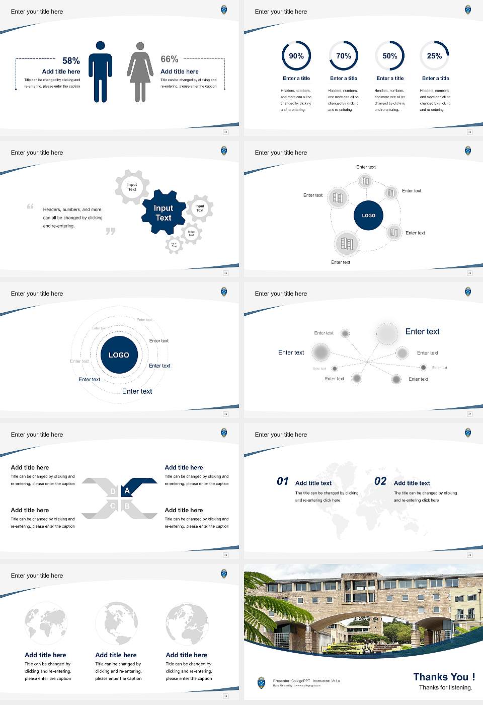 Bond University Course/Courseware Creation PPT Template16:9 ratio PPT effect preview image4