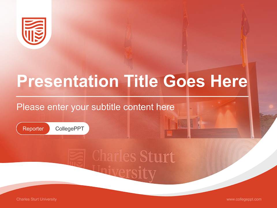 Charles Sturt University Lecture Sharing and Networking Event PPT Template4:3 ratio PPT effect preview image4