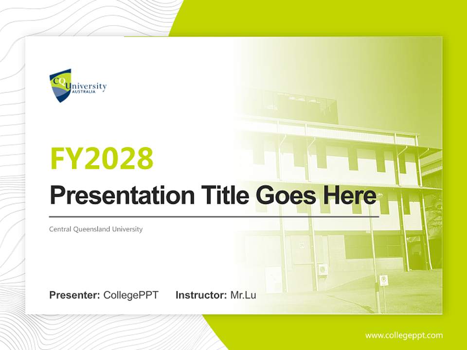 Central Queensland University Academic Presentation/Research Findings Report PPT Template4:3 ratio PPT effect preview image5