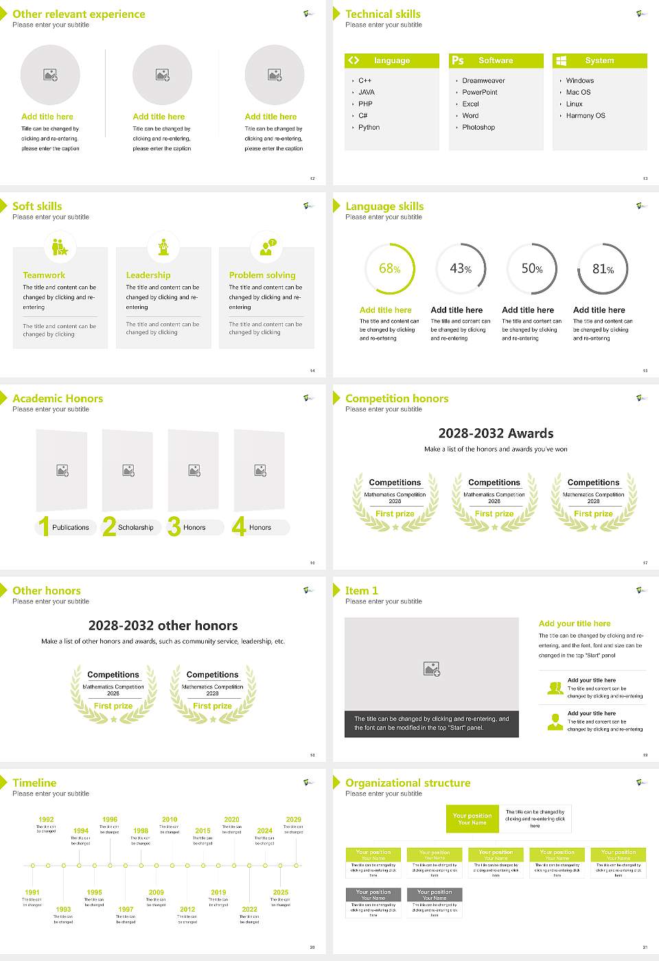Central Queensland University Resume PPT Template16:9 ratio PPT effect preview image3