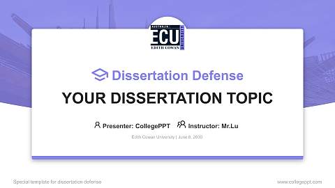Edith Cowan University Graduation Thesis Defense PPT Template