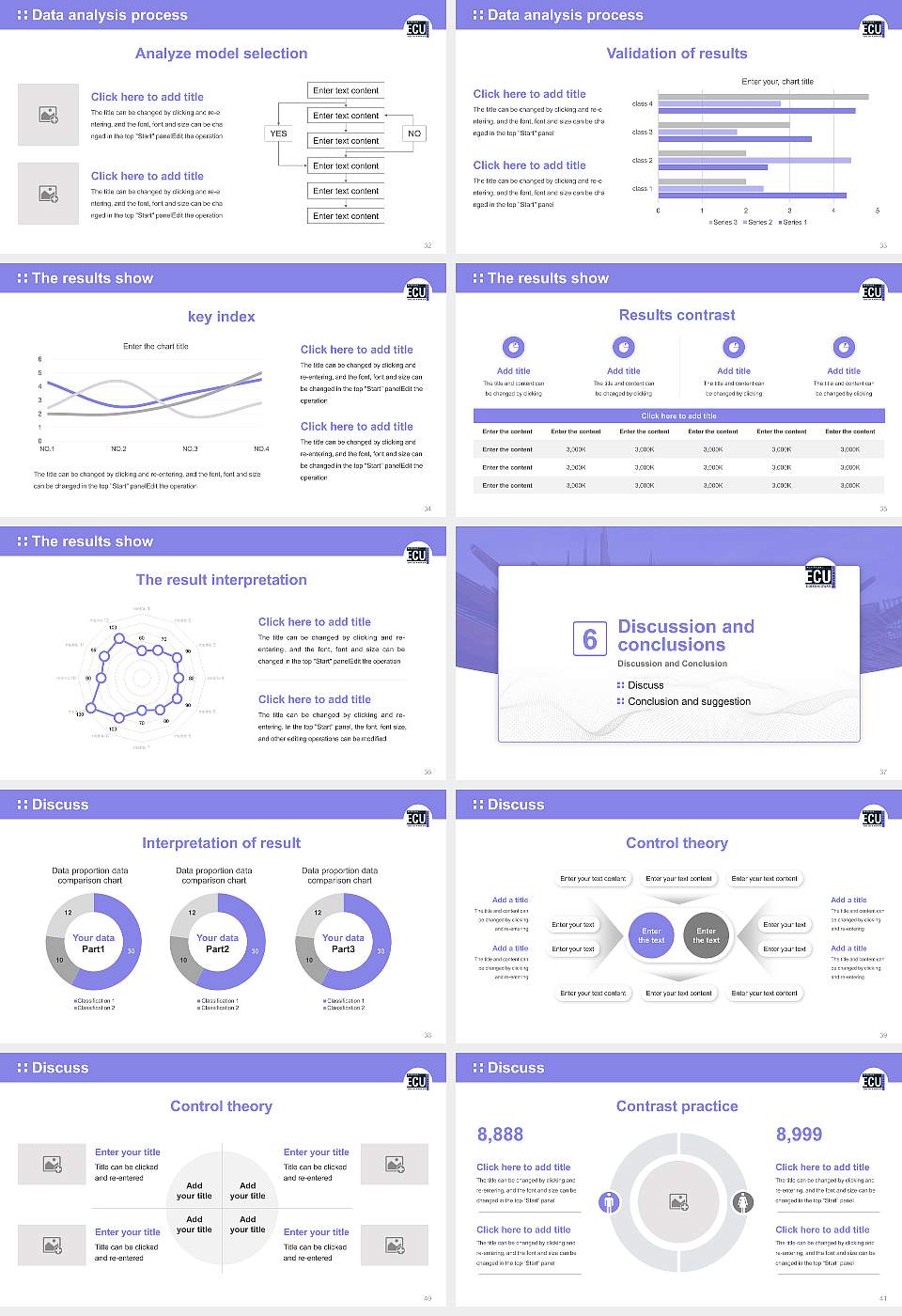Edith Cowan University Graduation Thesis Defense PPT Template16:9 ratio PPT effect preview image5
