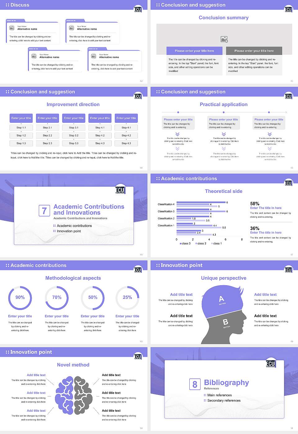 Edith Cowan University Graduation Thesis Defense PPT Template16:9 ratio PPT effect preview image6