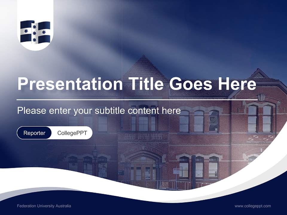 Federation University Australia Lecture Sharing and Networking Event PPT Template4:3 ratio PPT effect preview image4