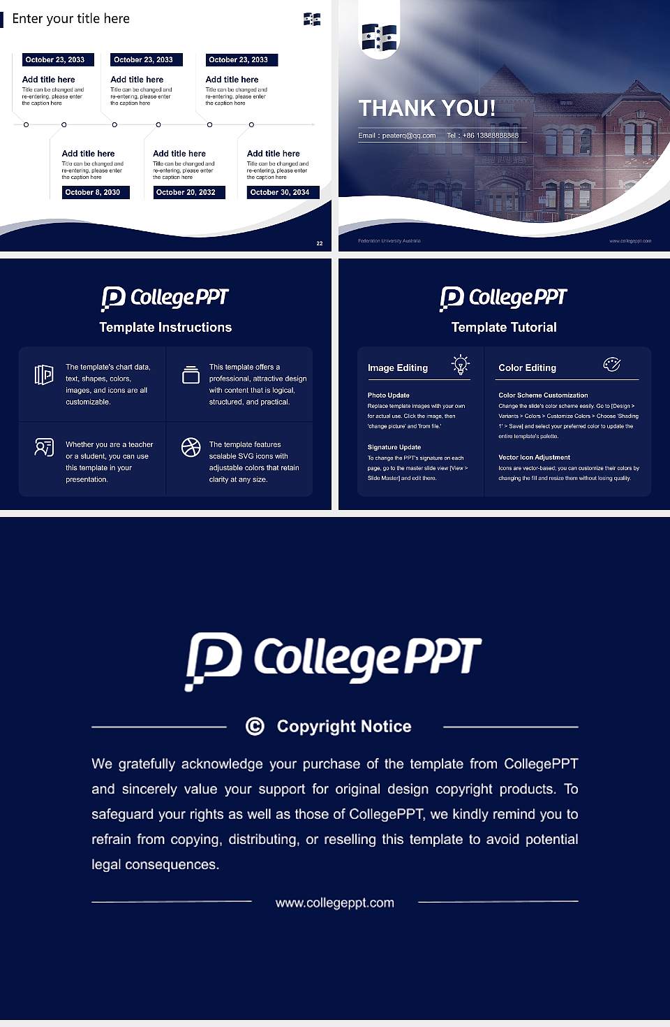 Federation University Australia Lecture Sharing and Networking Event PPT Template4:3 ratio PPT effect preview image4