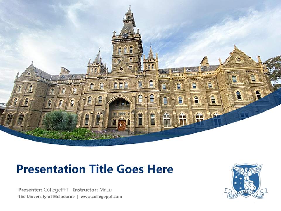 The University of Melbourne Course/Courseware Creation PPT Template4:3 ratio PPT effect preview image5