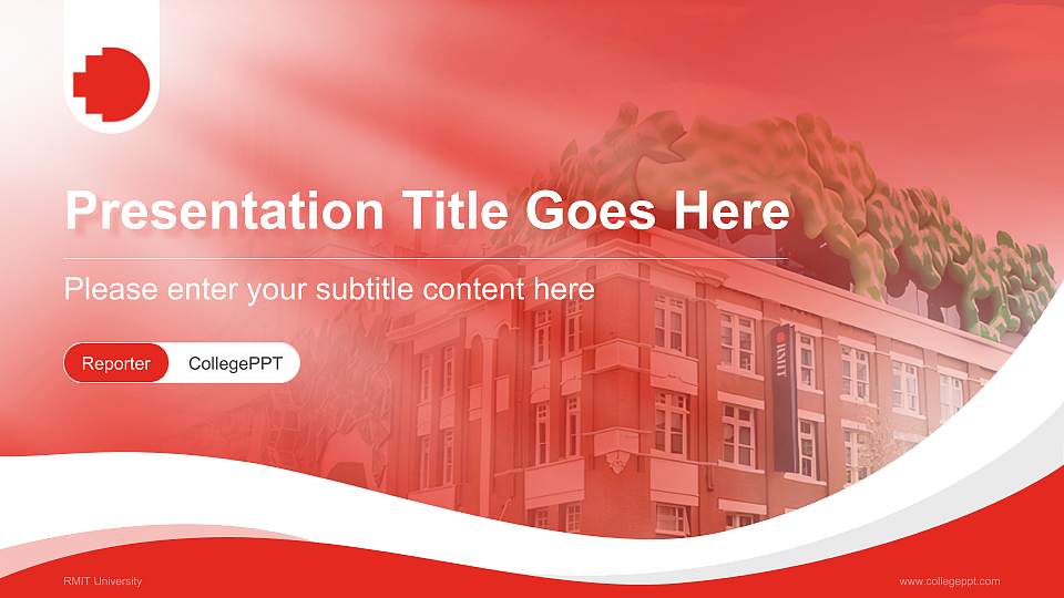 RMIT University Lecture Sharing and Networking Event PPT Template16:9 ratio PPT effect preview image