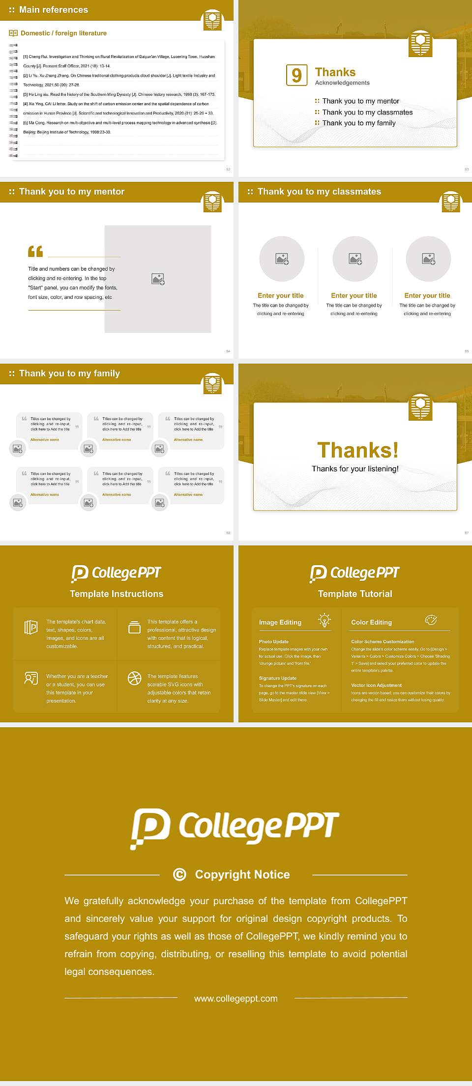 Curtin University Graduation Thesis Defense PPT Template4:3 ratio PPT effect preview image7