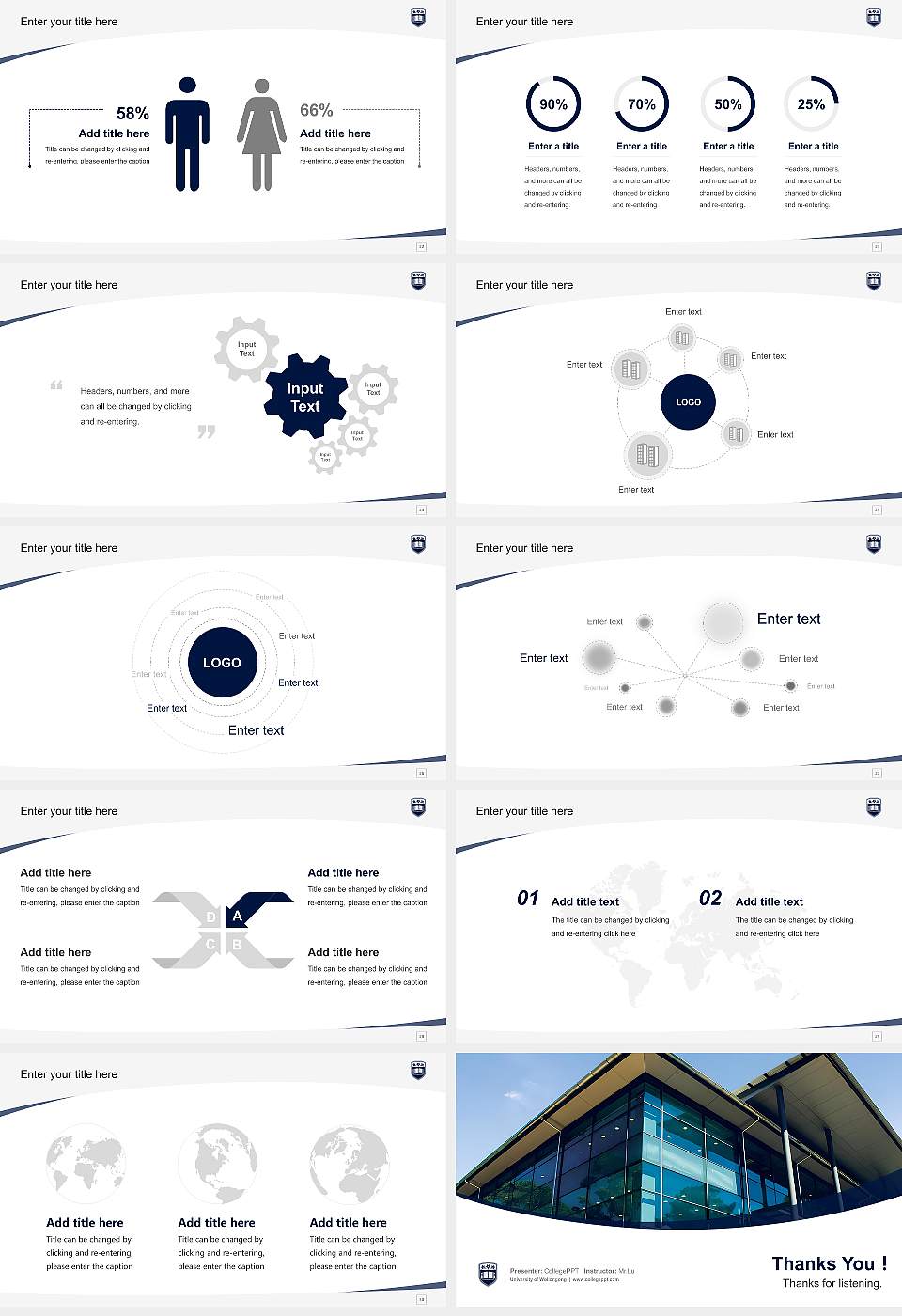 University of Wollongong Course/Courseware Creation PPT Template16:9 ratio PPT effect preview image4