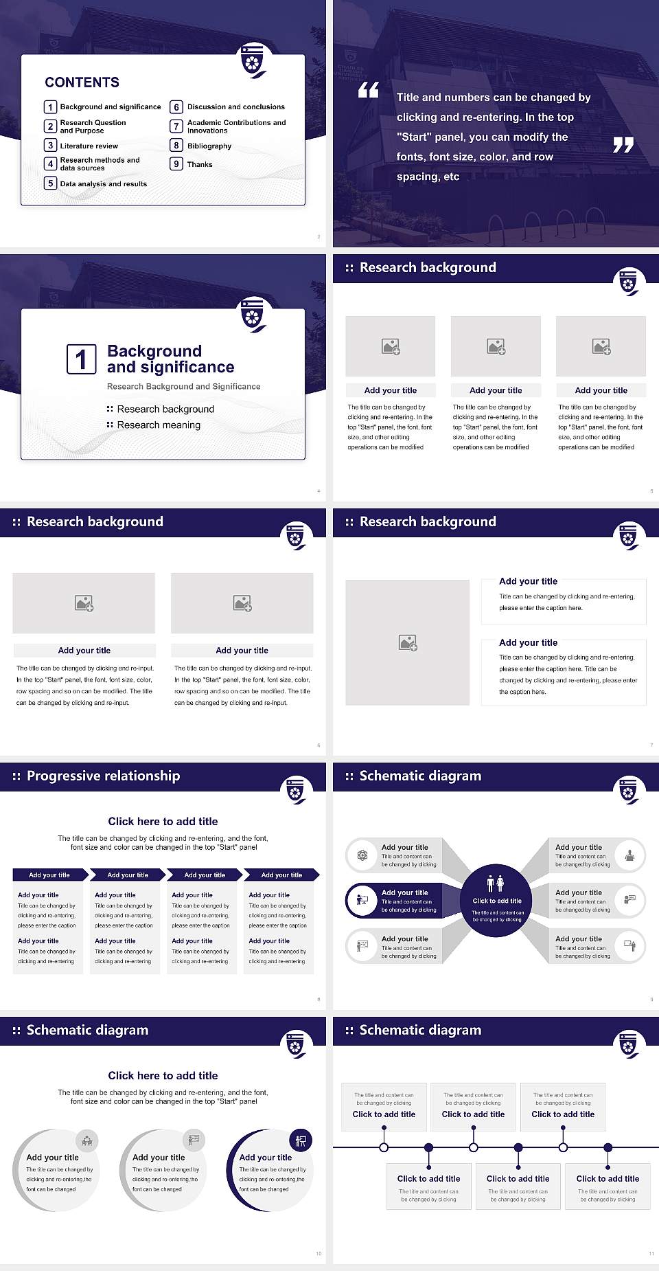 Charles Darwin University Graduation Thesis Defense PPT Template4:3 ratio PPT effect preview image2