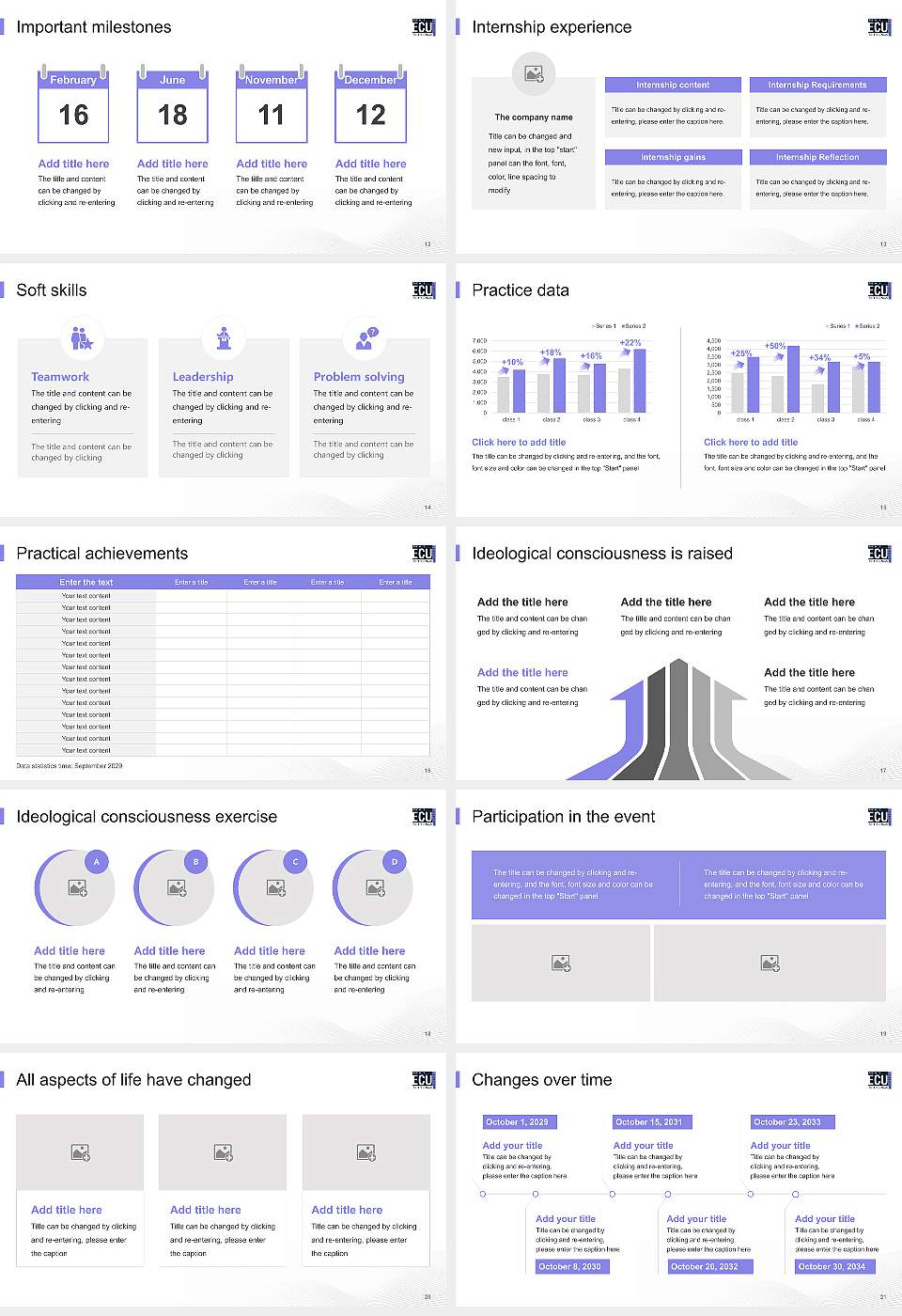 Edith Cowan University National Scholarship Defense PPT Template16:9 ratio PPT effect preview image3